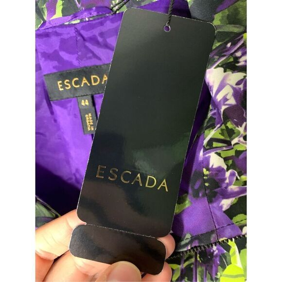 Escada Bigna full zip jacket floral purple women's size 44 NEW NWT - Picture 7 of 9